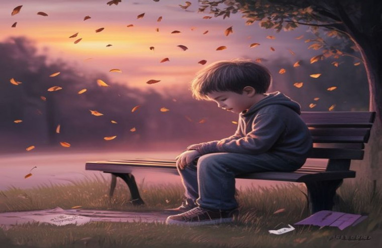 Sad Boy AI Wallpaper Of Love