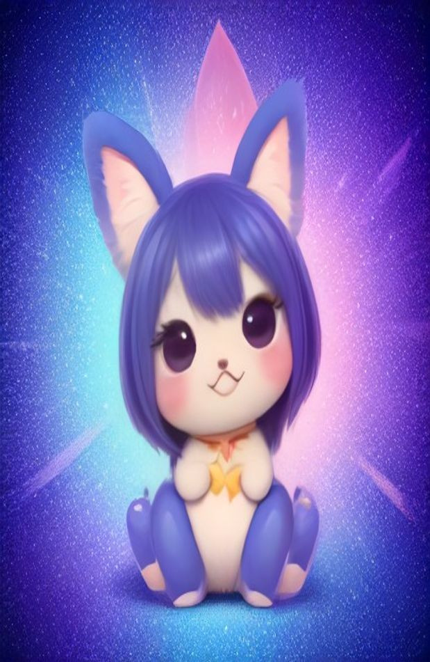 Cute Chibi AI Wallpaper