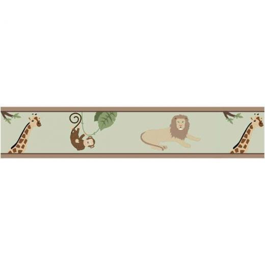 Baby Nursery Safari Jungle Animals Wallpaper Border Baubles N. 46