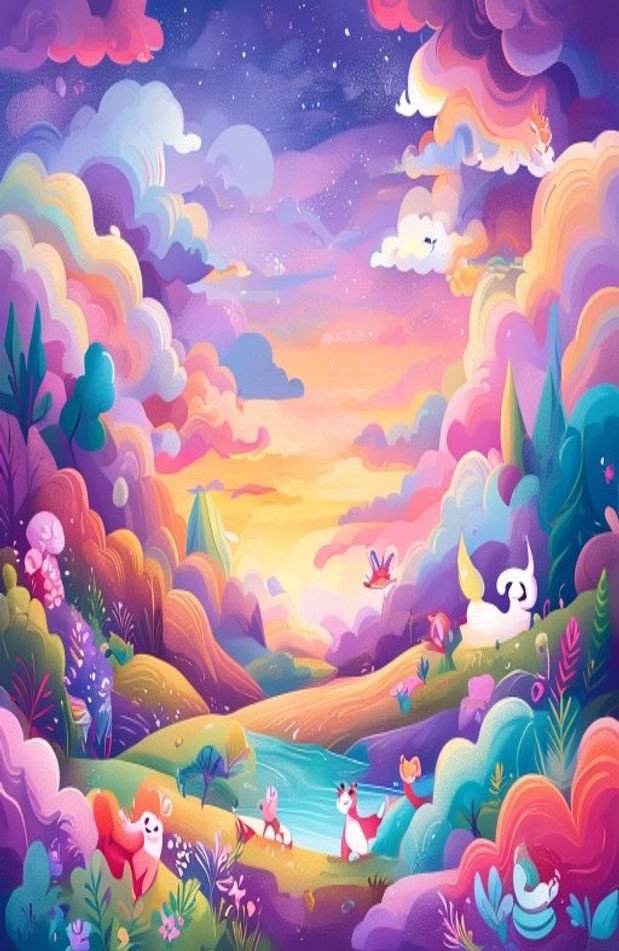 Aesthetic Cartoon Image AI Wallpaper