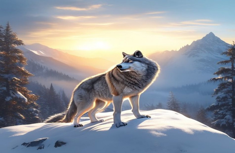 Cool Pictures Of Wolves AI Wallpaper