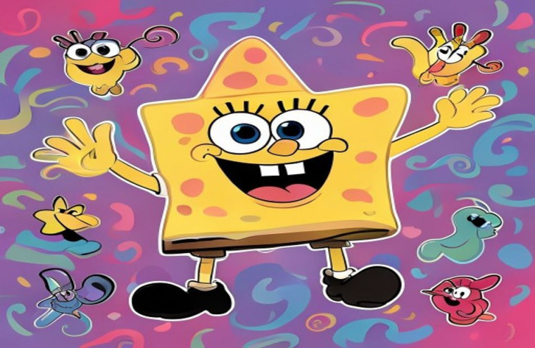 Funny Patrick Star AI Wallpaper