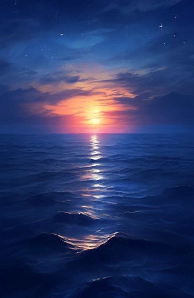Dark Blue HD AI Wallpaper