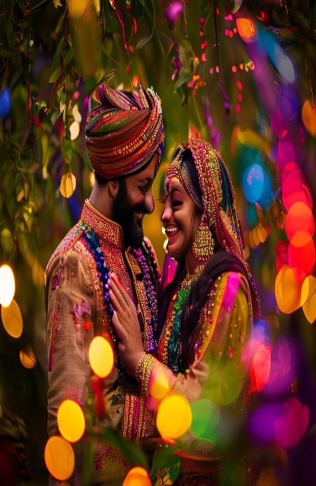 Punjabi Couples AI Wallpaper