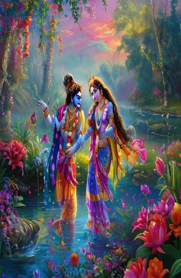 Radha Krishna HD AI Wallpaper