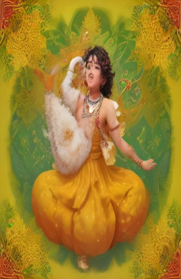 Natkhat Krishna HD AI Wallpaper