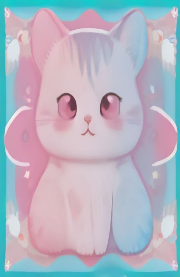 Kawaii Cat AI Wallpaper