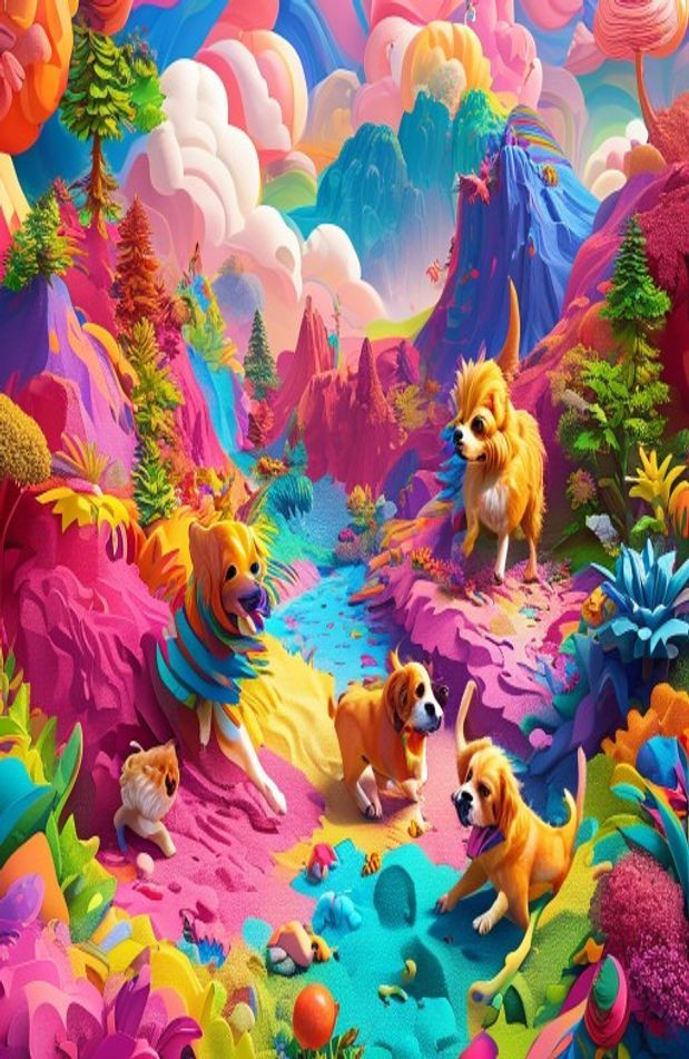 Cool 3d AI Wallpaper HD Dogs