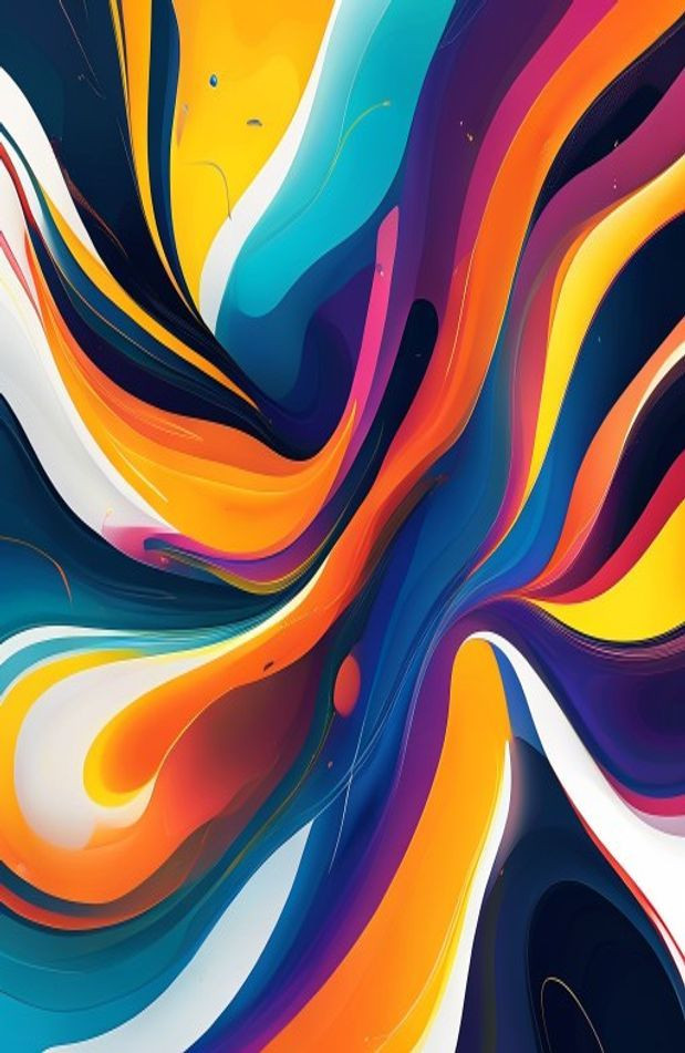 Abstract Dual Monitor AI Wallpaper