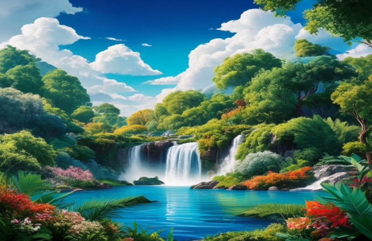Santa Banta Nature AI Wallpaper