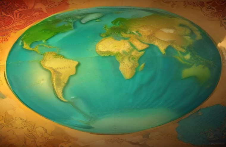 World Map HD AI Wallpaper