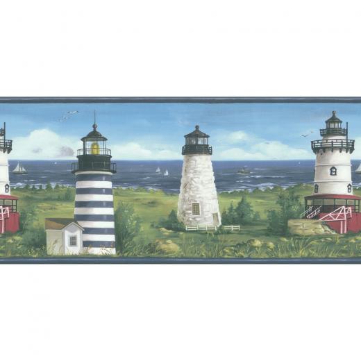 Free download Discontinued Wallpaper Border Garden with Lighthouse