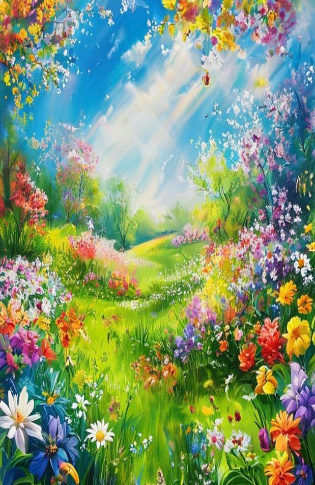 Spring Flowers Screensavers AI Wallpaper