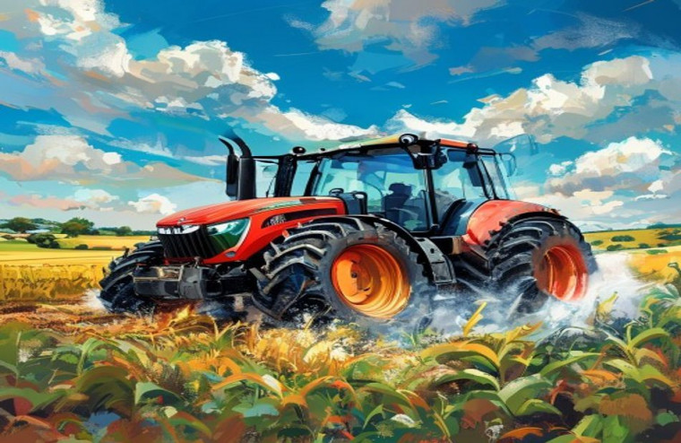 Case Ih Tractor AI Wallpaper