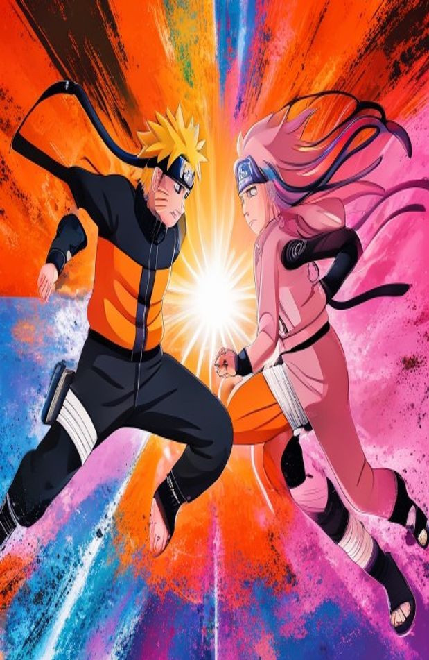 Naruto And Sakura AI Wallpaper
