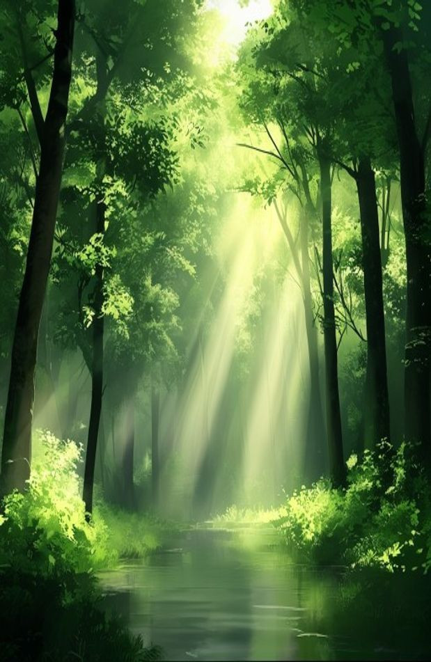 Green Forest AI Wallpaper HD