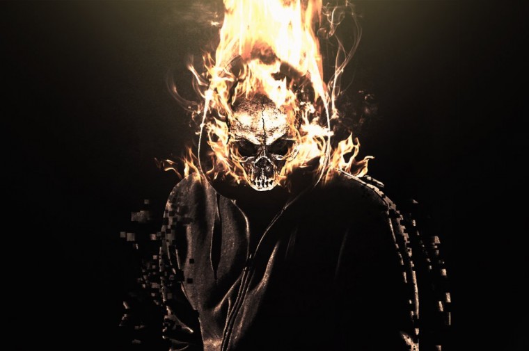 Free download Blue Fire Skull Live Wallpaper [640x480] for