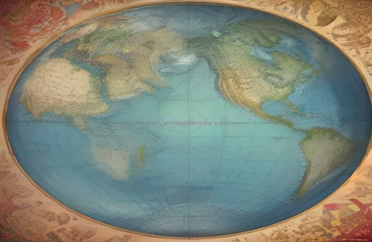 World Map HD AI Wallpaper