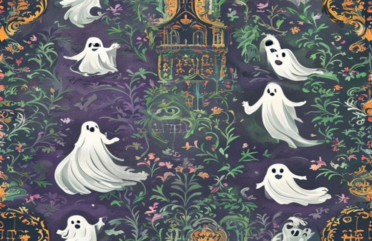 Disney Haunted Mansion AI Wallpaper Stencil