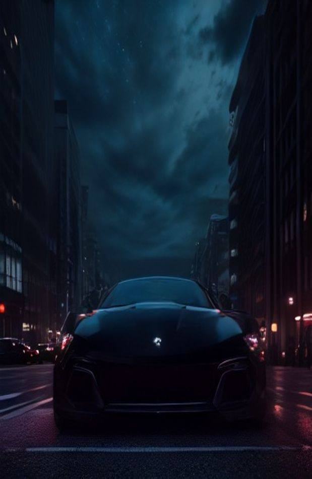 Black Car AI Wallpaper