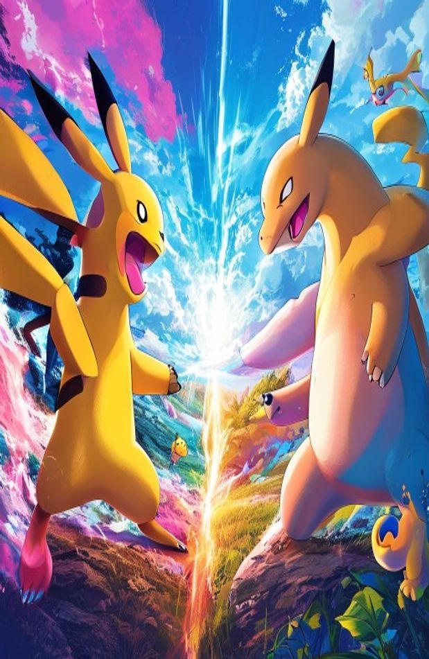 Pokemon Dual Screen AI Wallpaper