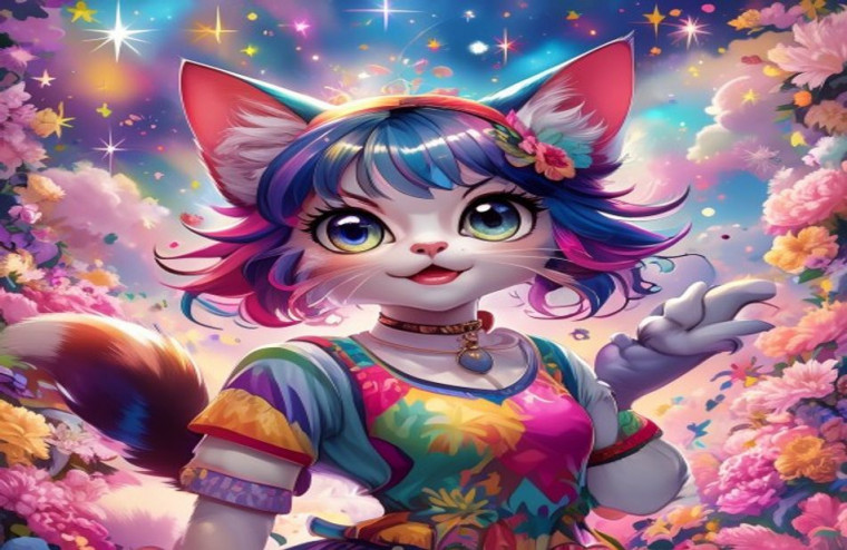Anime Cat Girl AI Wallpaper