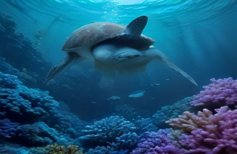 HD Ocean Sea Life AI Wallpaper