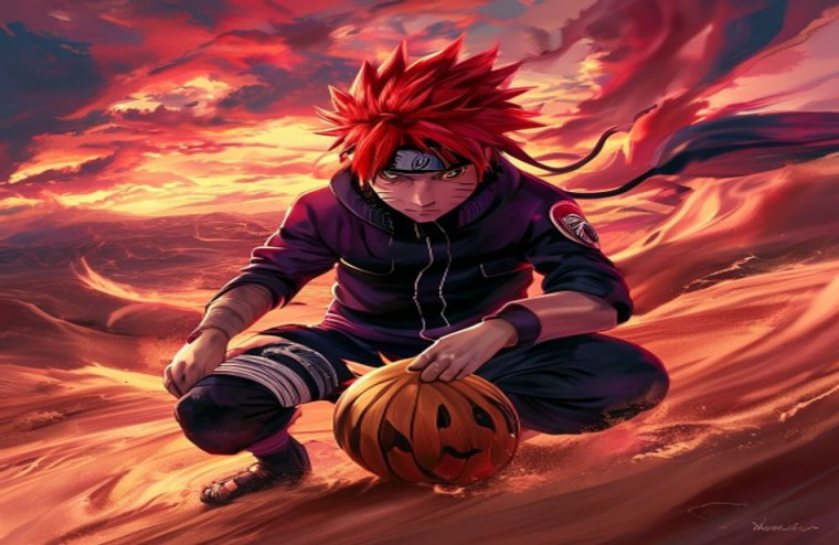 Gaara HD AI Wallpaper