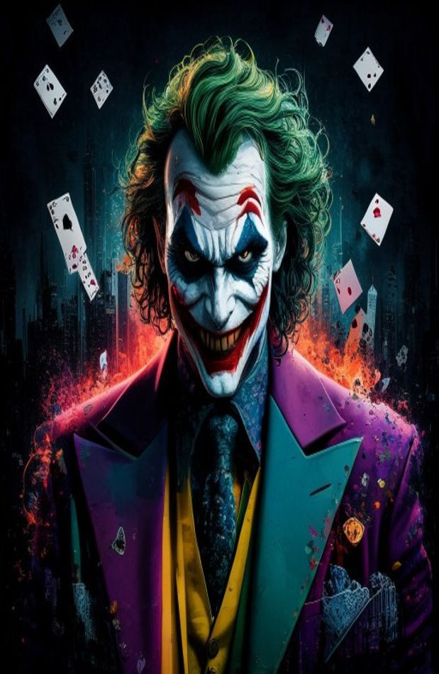 Joker The Dark Knight AI Wallpaper