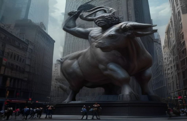 Wall Street Bull AI Wallpaper