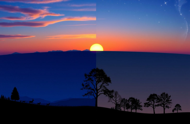 Day And Night AI Wallpaper