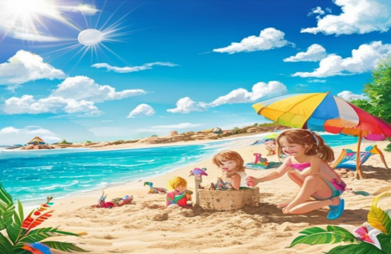 Happy Summer AI Wallpaper