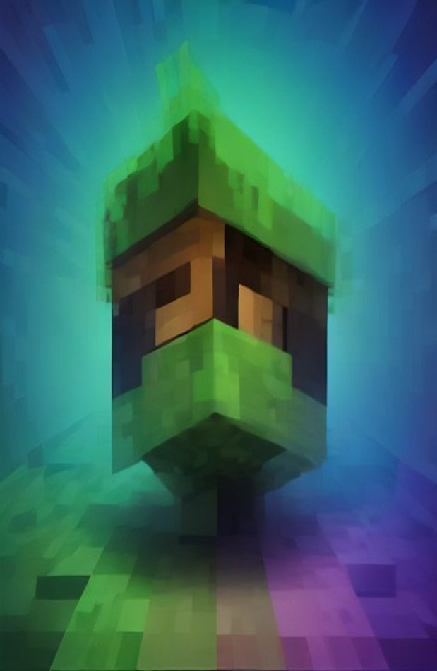 Minecraft AI Wallpaper Creeper Head