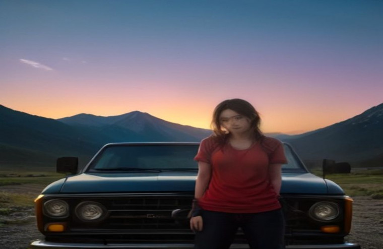 Girls And Trucks AI Wallpaper