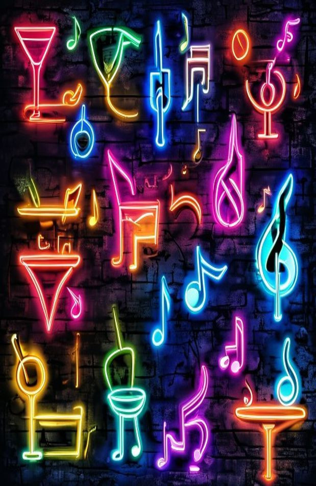 Neon Signs AI Wallpaper