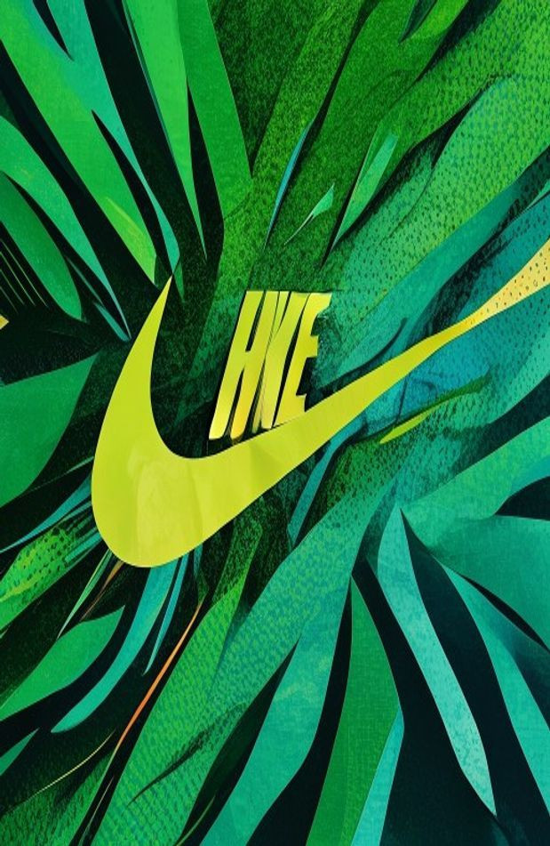 Green Nike AI Wallpaper
