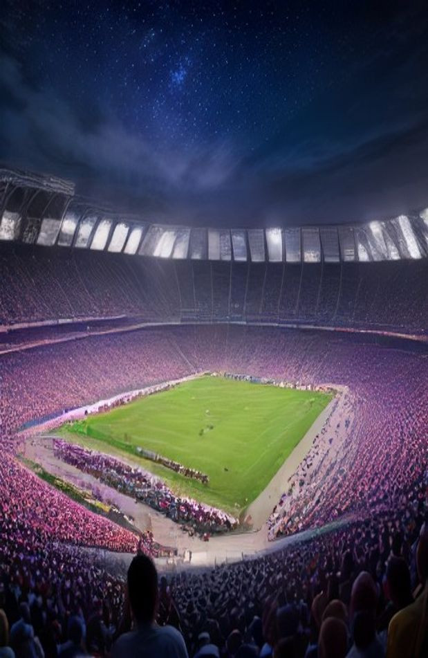 HD Soccer Stadium AI Wallpaper