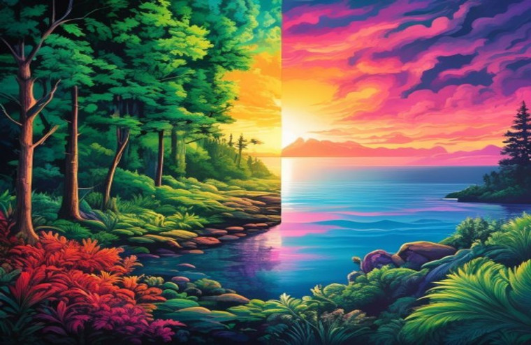 Dual Screen HD AI Wallpaper