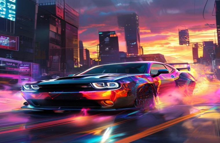 Dodge Challenger HD AI Wallpaper