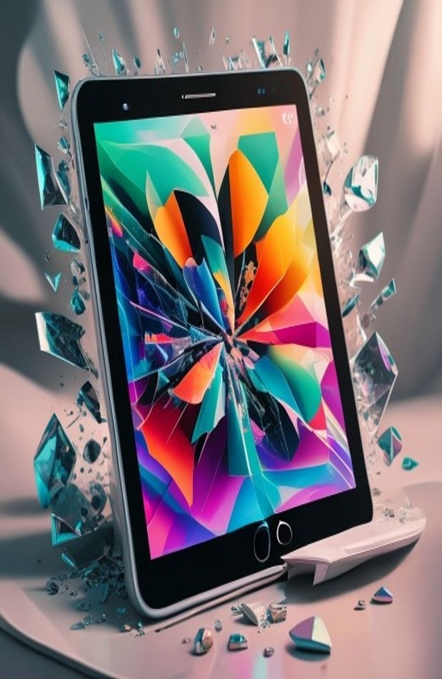 Broken iPad AI Wallpaper