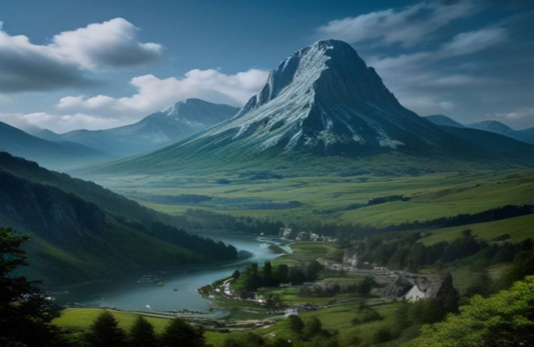 Map Of Middle Earth AI Wallpaper
