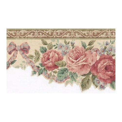 Free download Victorian Rose Wallpaper Border Pink Vintage Rose Swag ...