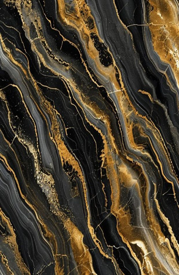 Black And Gold Marble AI Wallpaper