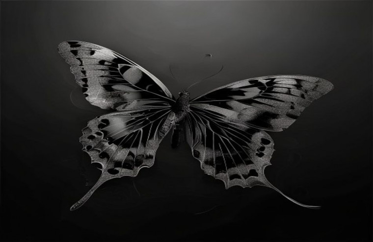 Black Butterfly AI Background AI Wallpaper