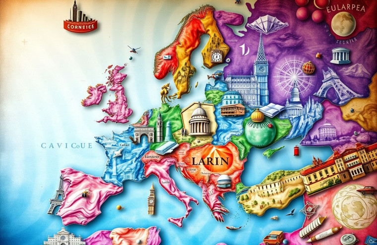 Map Of Europe AI Wallpaper