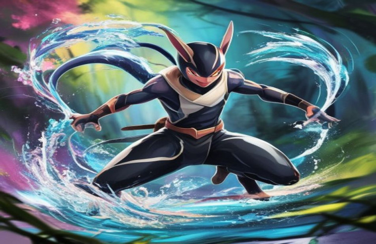 Greninja HD AI Wallpaper