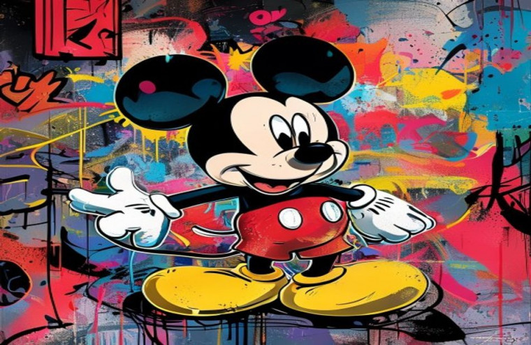 Mickey Mouse Dope AI Wallpaper