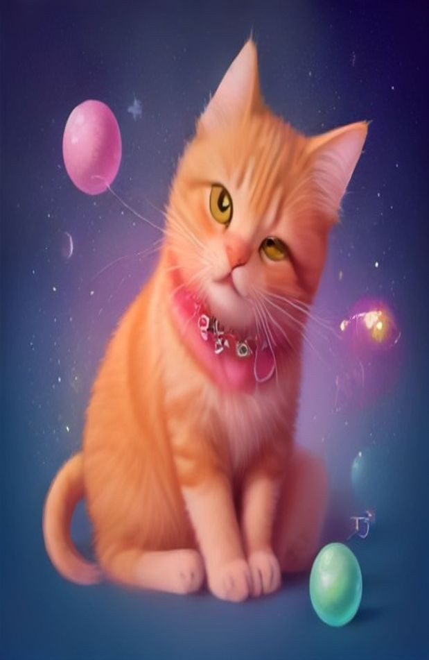 Anime Cat AI Wallpaper