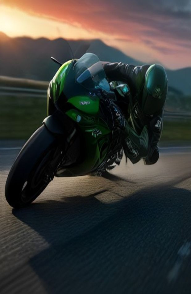 Kawasaki Ninja H2r AI Wallpaper