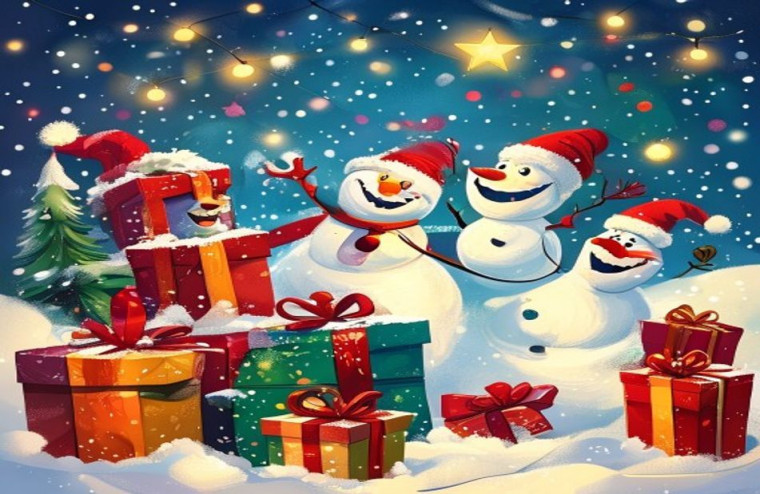 Funny Christmas AI Wallpaper